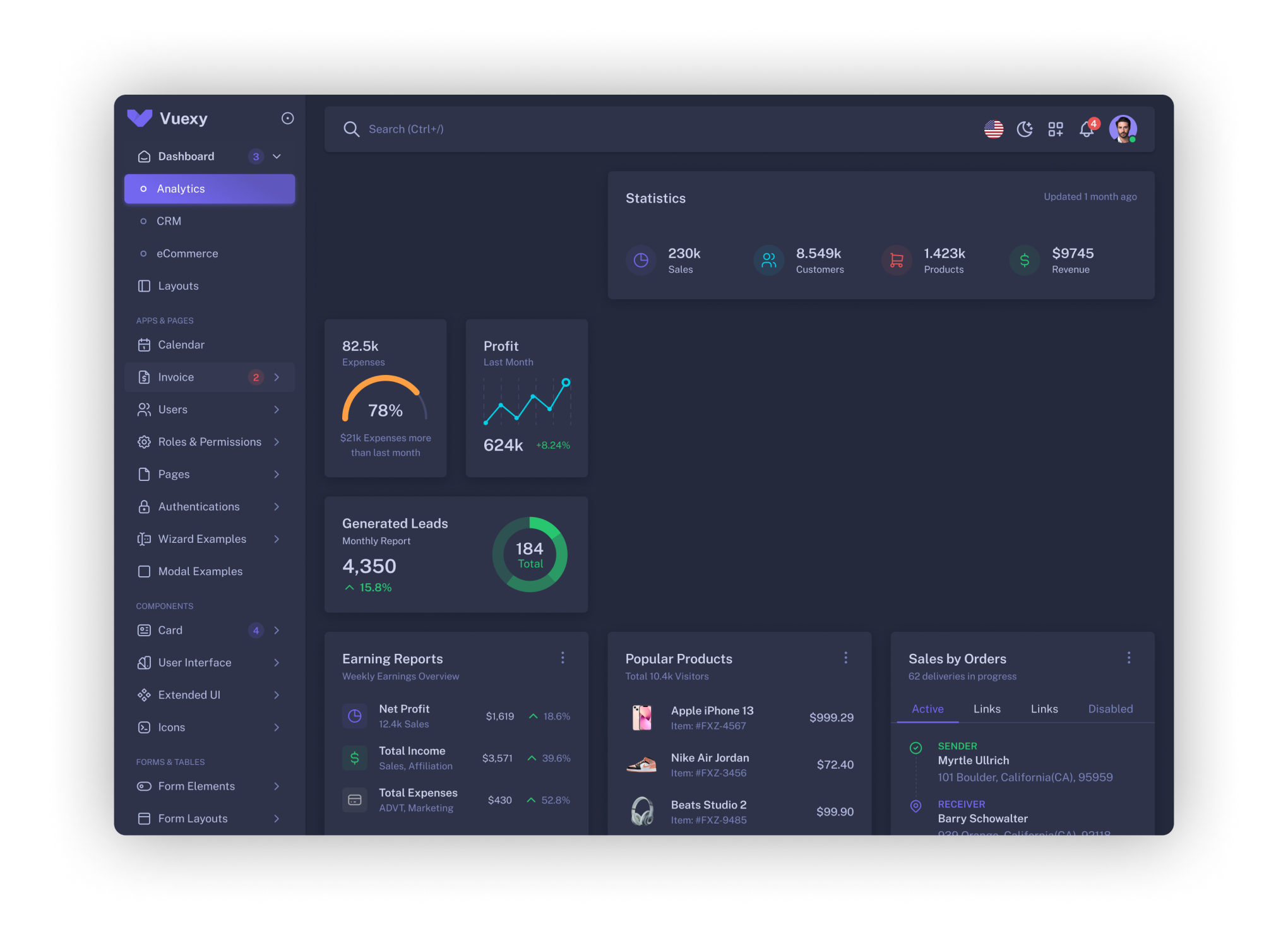 hero dashboard